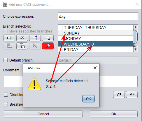 Detected code conflicts