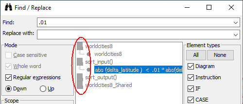 F&R dialog hung in an awkward GUI state