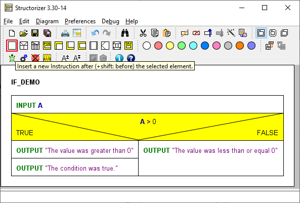 Add an instruction after the IF statement