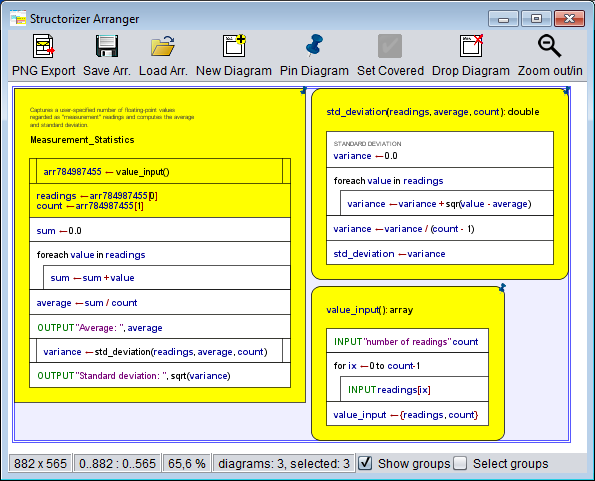 Outsourcing demo - routine with two results