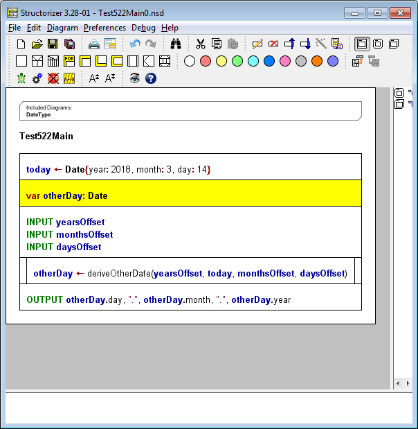 Main progam after outsourcing and manual correction
