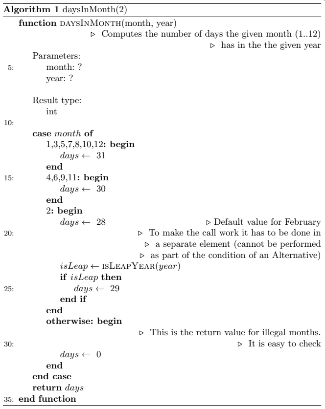 LaTeX algorithmics appearance