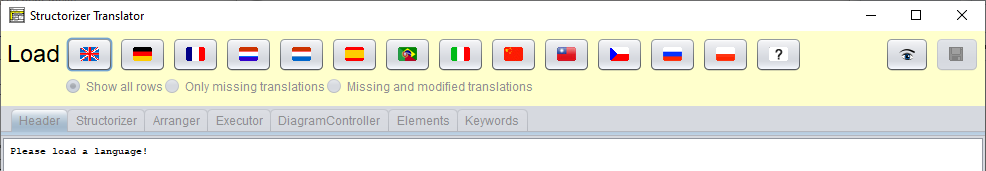 Initial view of Translator (3.31-03)
